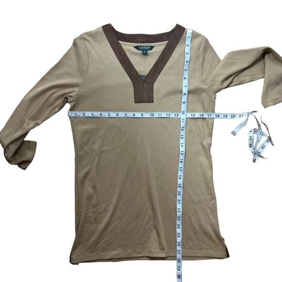 NWT Lauren Ralph Lauren 3/4 Sleeve Top Size Medium - Picture 3 of 9